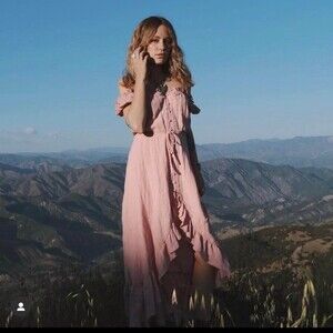 Auguste the Label Willow Day Dress High Low in Blush color Sz XS